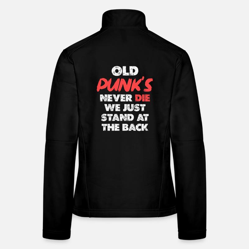 Œuvres d’art Old Punks Never Die Veste en tissu softshell Femme