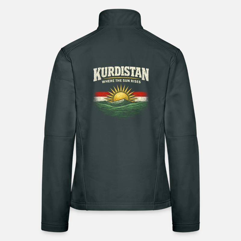 Kurdistan Where The Sun Rises Kurde Kurden Frauen Softshelljacke