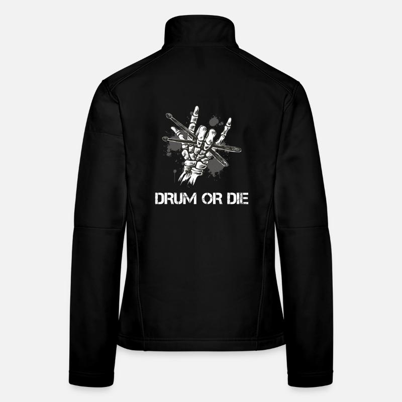 Drum or Die Rock Schlagzeuger Frauen Softshelljacke