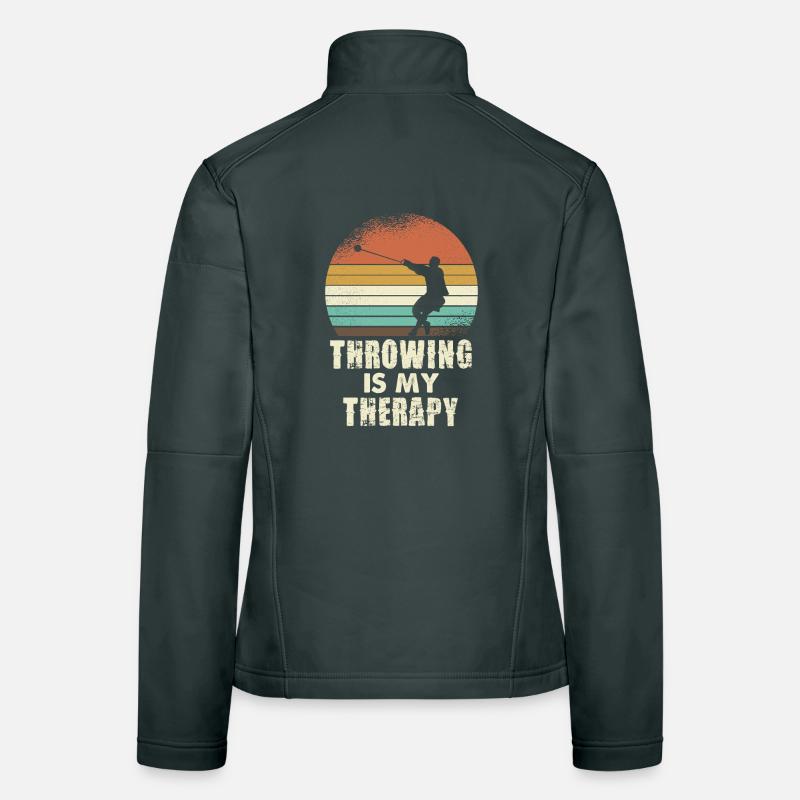 Throwing Therapy Retro Sunset Women's Softshell Jacket
