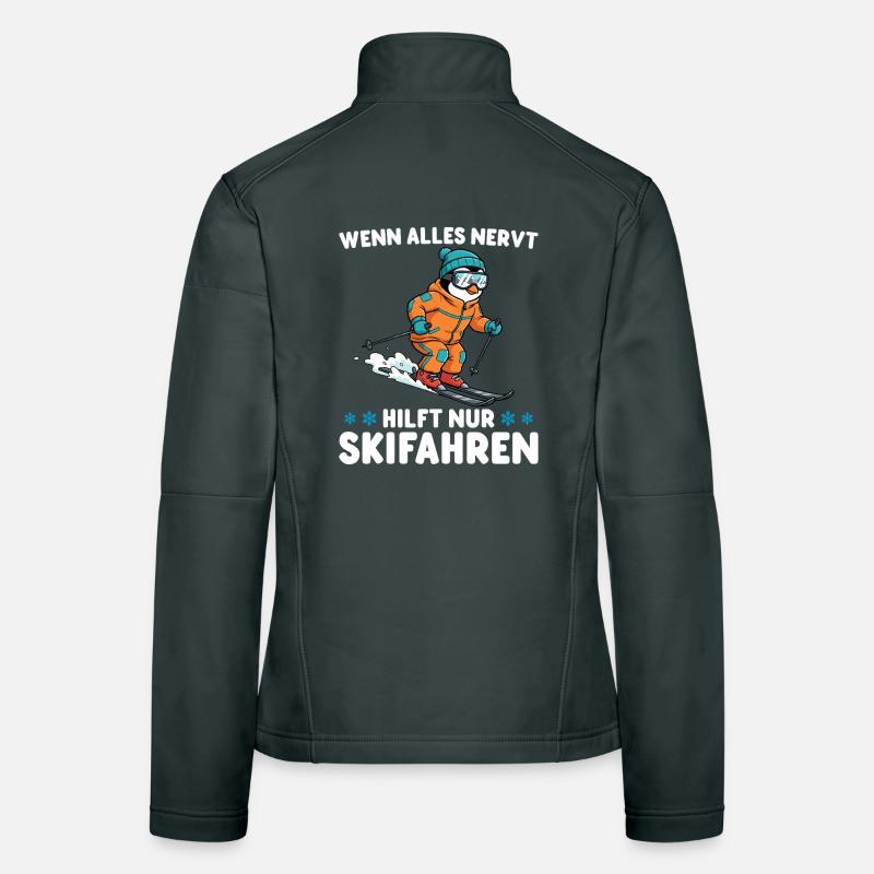 Skiing When everything is annoying - Penguin Skier Women's Softshell Jacket