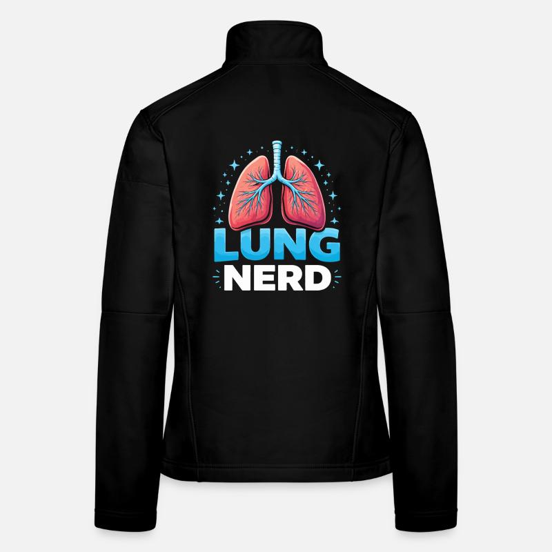 Lung Nerd: Colorful Lung Illustration Women's Softshell Jacket
