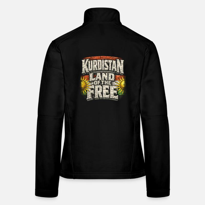 Terre du Kurdistan des Kurdes libres Veste en tissu softshell Femme