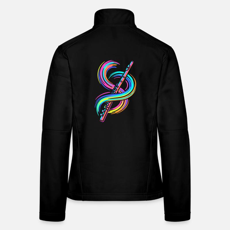 Bunte Flöte Frauen Softshelljacke