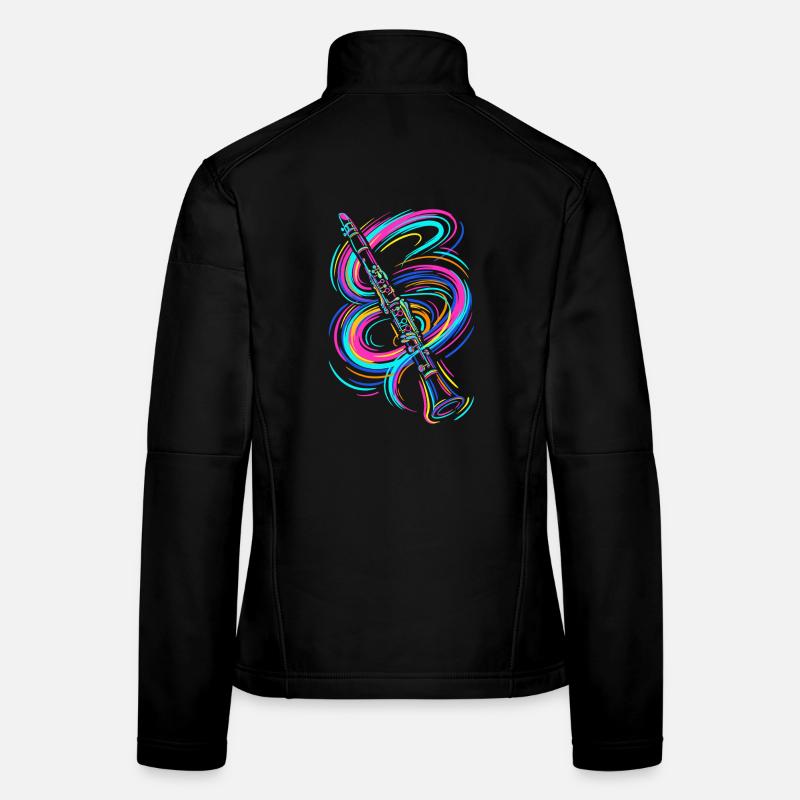 Bunte Klarinette Frauen Softshelljacke