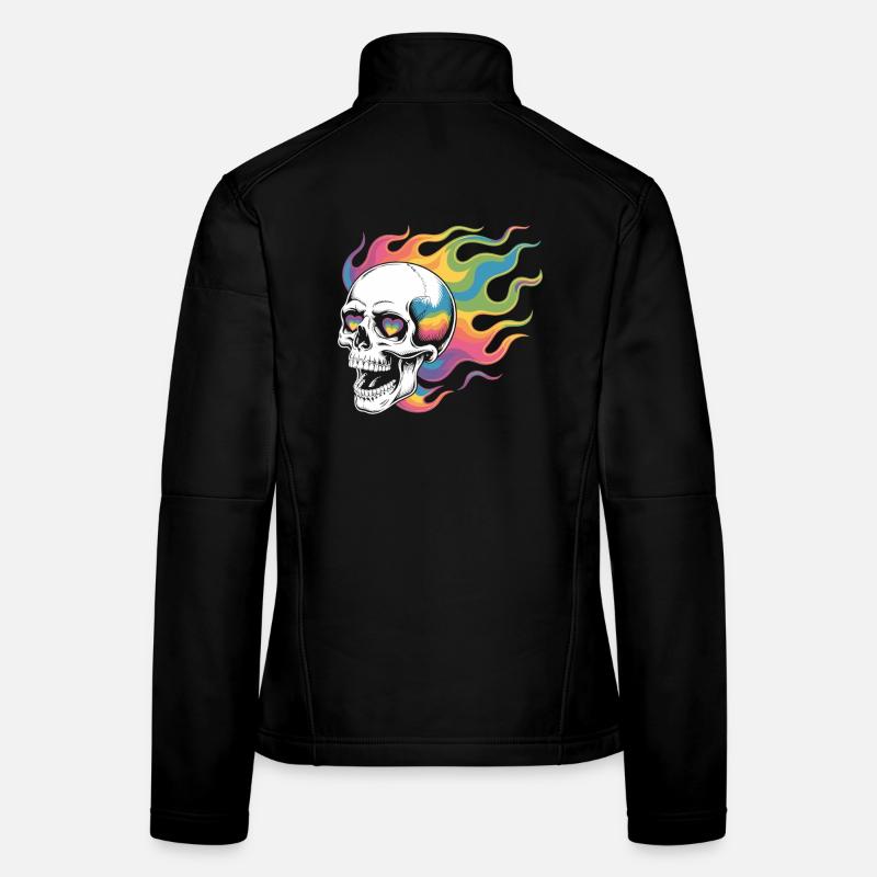 Skull Rainbow T-Shirt Women's Softshell Jacket