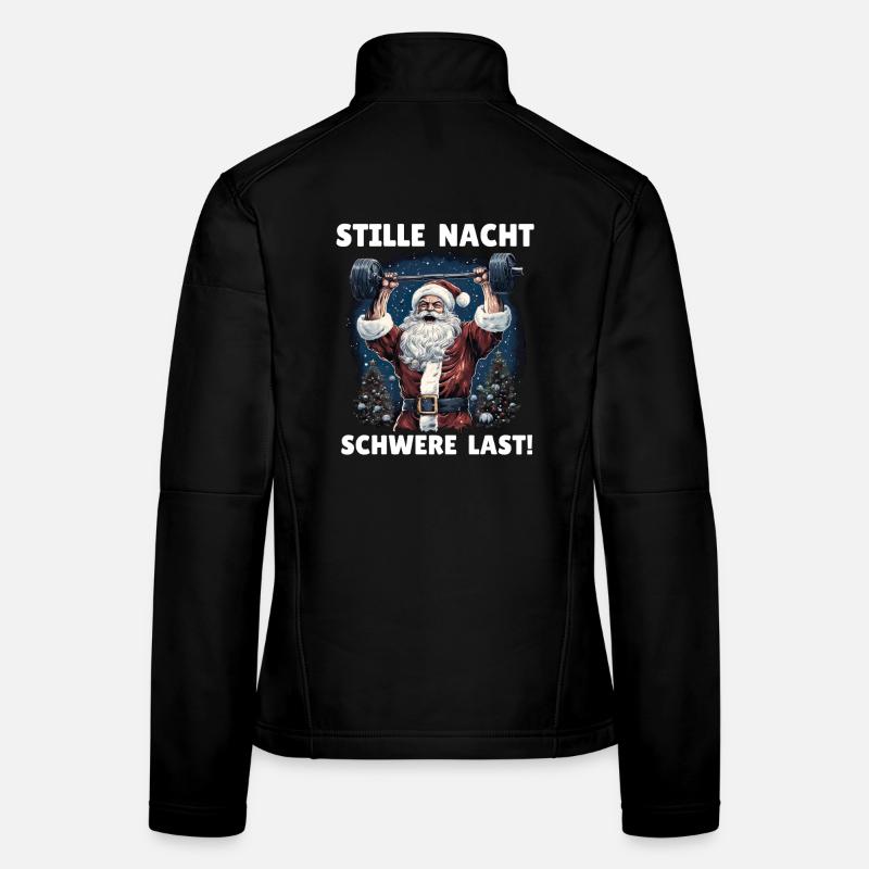 Santa Claus SILENT NIGHT HEAVY LOAD Funny Women's Softshell Jacket