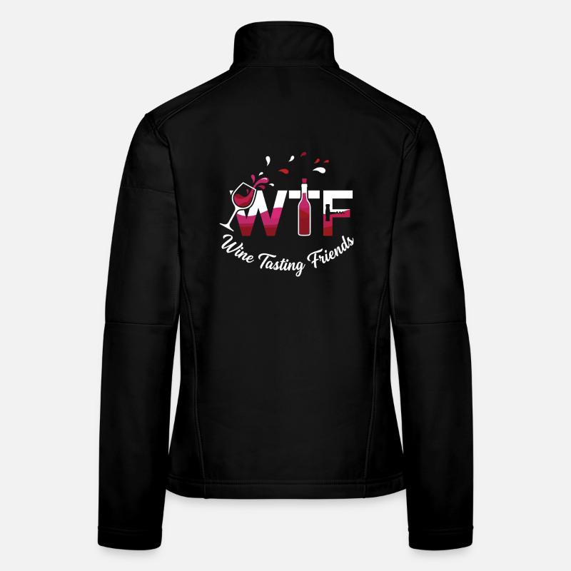 Graphique des amis dégustant de vin Veste en tissu softshell Femme