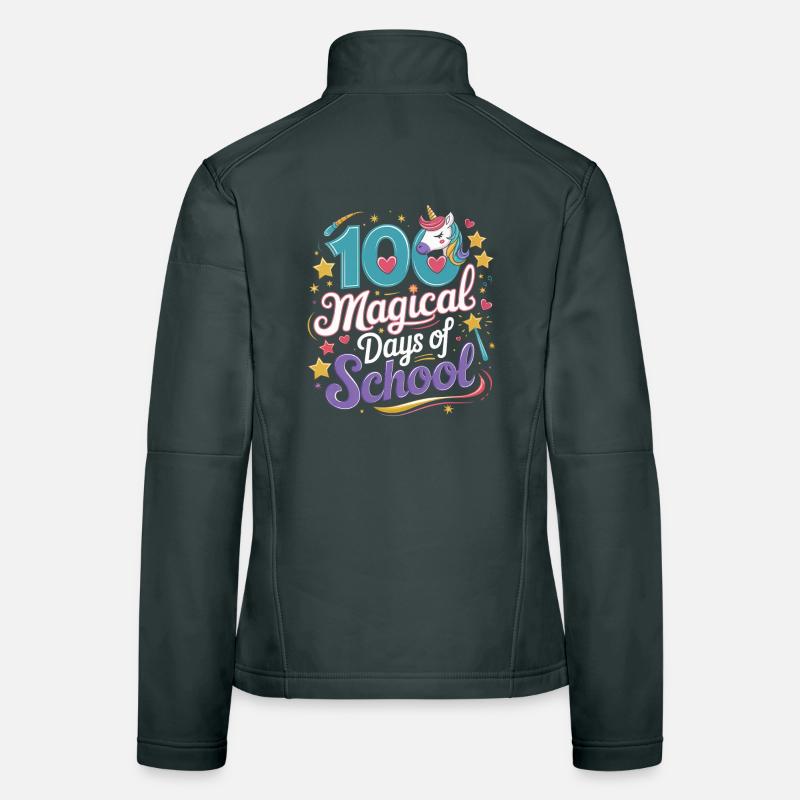 100 magical school days Women's Softshell Jacket