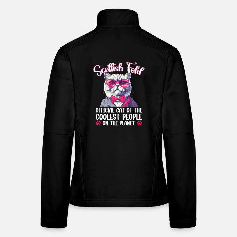 Scottish Fold Maman Propriétaire de chat Peluche Chat Écossais Veste en tissu softshell Femme