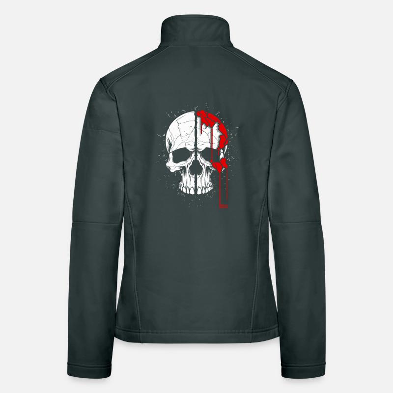 Totenkopf mit coolem Effekt Frauen Softshelljacke