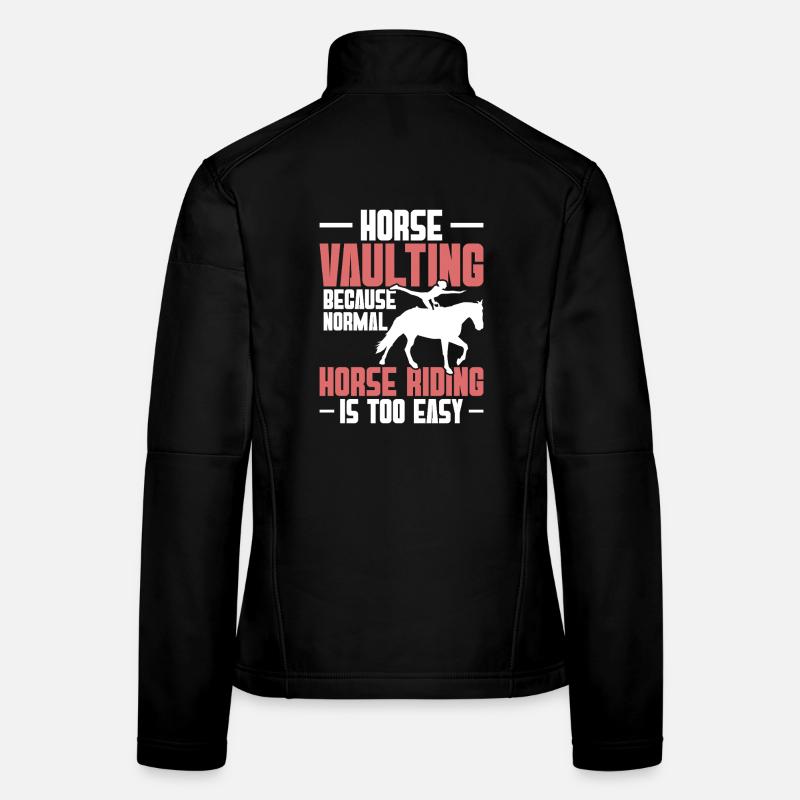 Pferdesprung Mädchen Pferdegymnastik Lungenpferd Frauen Softshelljacke