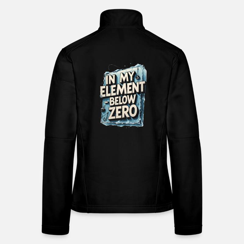 La pêche sur glace dans mon élément Veste en tissu softshell Femme