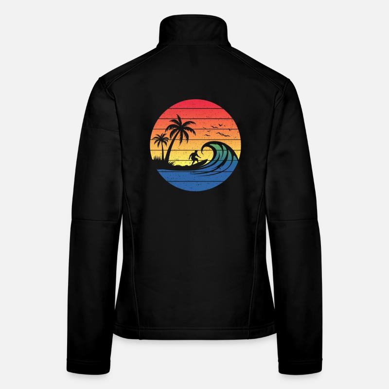 Sunset Surf Circle Women's Softshell Jacket