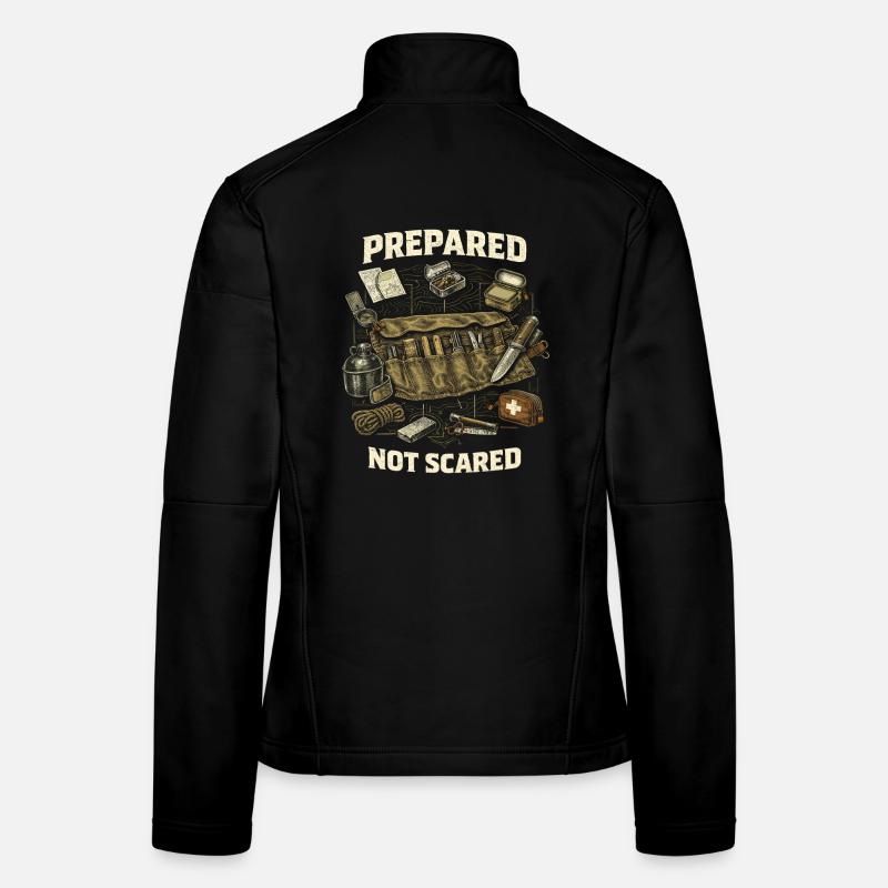 Prepper Überlebenskünstler Prepared Not Scared Frauen Softshelljacke