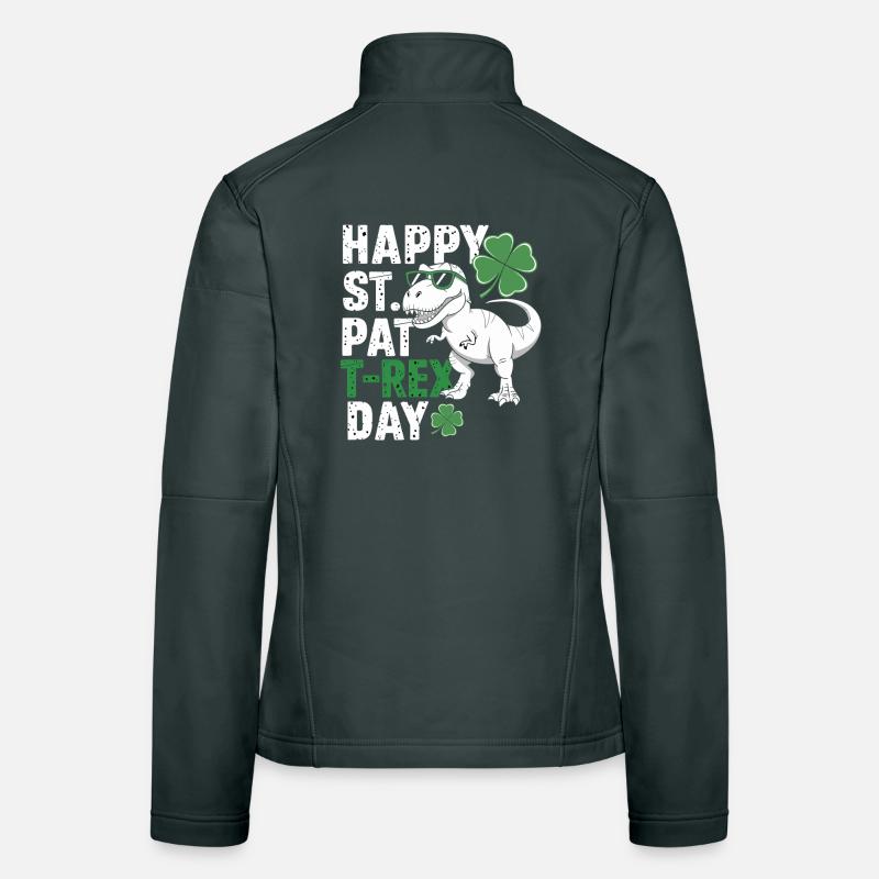 T-Rex pour la Saint-Patrick Veste en tissu softshell Femme