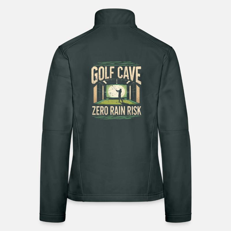 Simulateur de golf, grotte de golf, zéro risque de pluie Veste en tissu softshell Femme