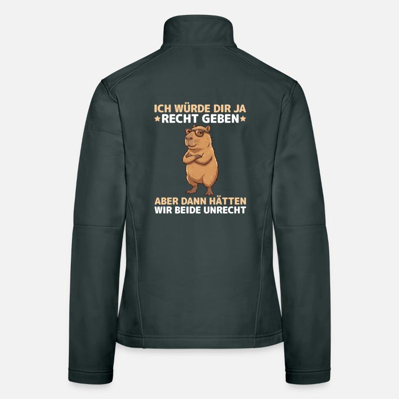 Capybara saying: Then we would both be wrong Women's Softshell Jacket