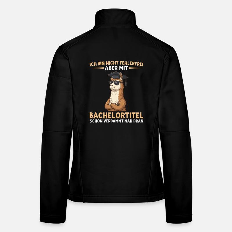 Bachelor Lama with Doktorhut Bachelor Title Women's Softshell Jacket