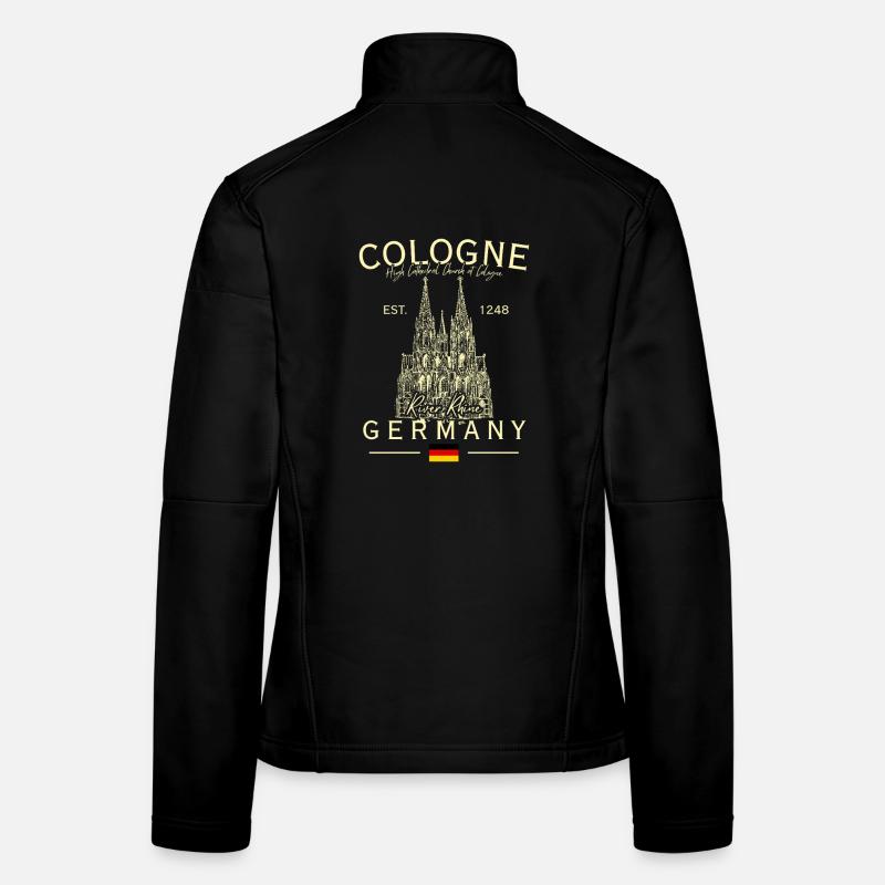 Cologne Germany Kölner Dom Cathedral Souvenir - Frauen Softshelljacke - Schwarz