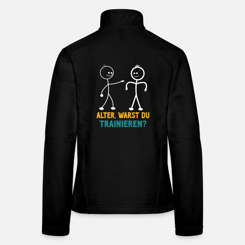 Stick Figure ÉTIEZ-VOUS EN TRAIN DE VOUS ENTRAÎNER DRÔLE Veste en tissu softshell Femme