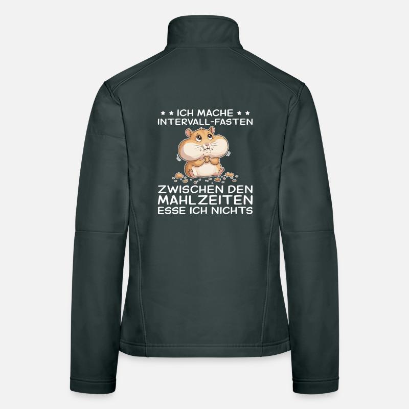 Funny hamster: intermittent fasting between snacks Women's Softshell Jacket