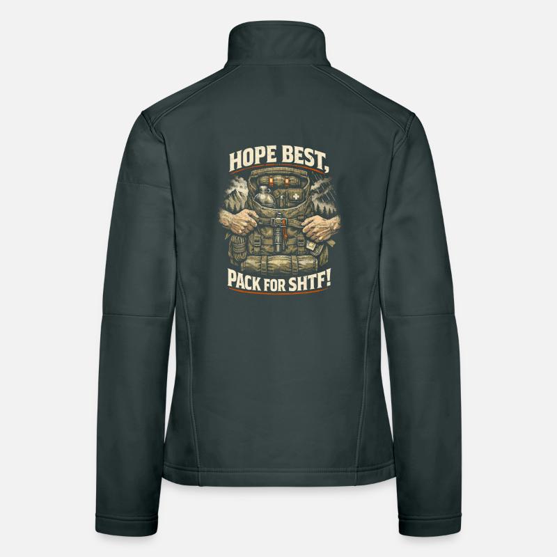 Pack de survie Prepper pour le SHTF Veste en tissu softshell Femme