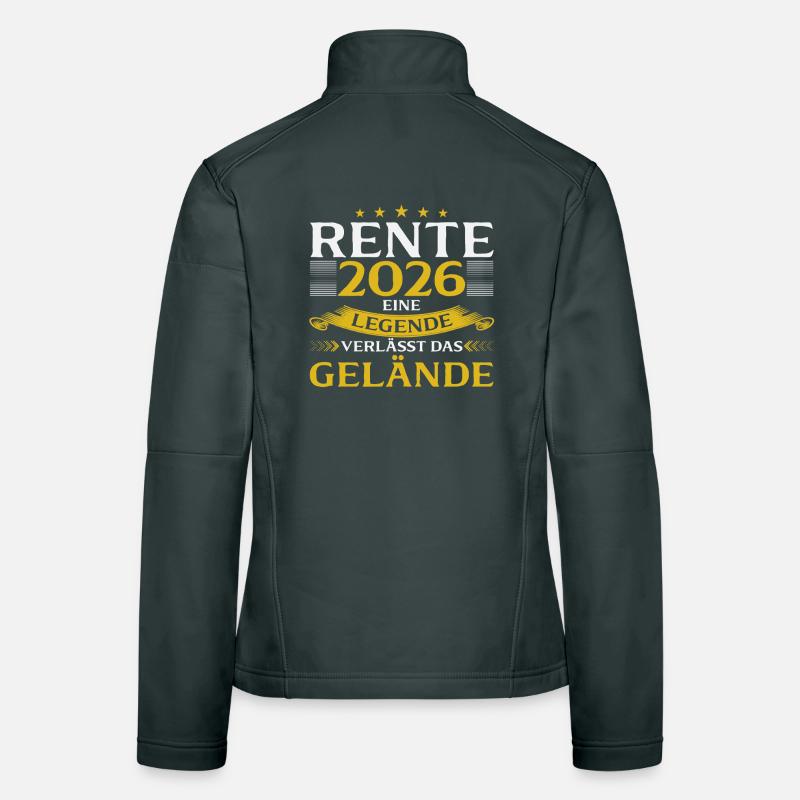 Retrait de retrait 2026 Pension Gift Man Retraite Drôle Veste en tissu softshell Femme