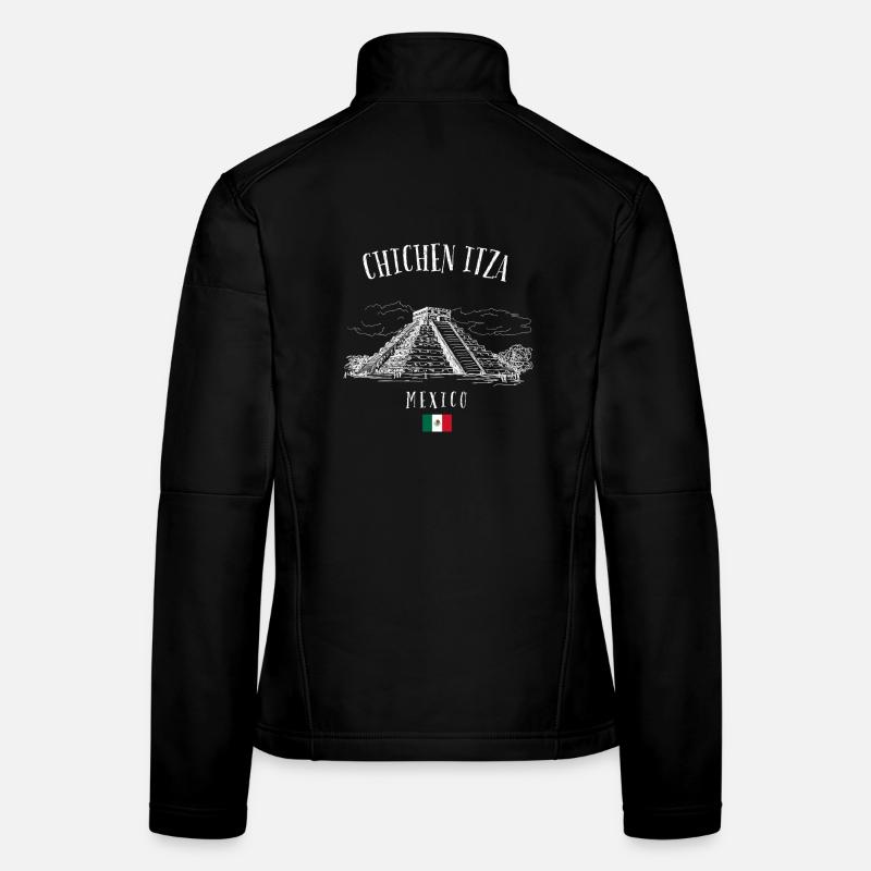 Pyramide de Chichen Itza, Mexique Veste en tissu softshell Femme