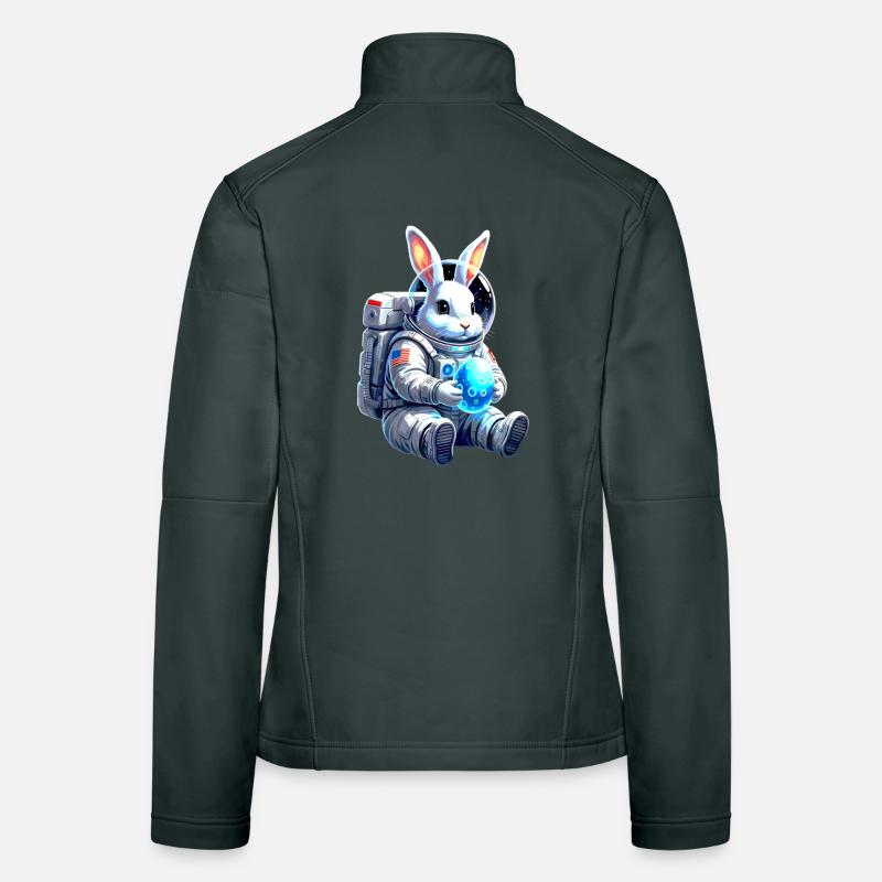 L’astronaute Lapin de Pâques Œuf de l’Espace Veste en tissu softshell Femme