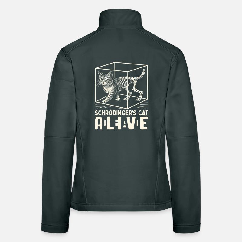Le chat de Schrödinger vivant et mort Veste en tissu softshell Femme