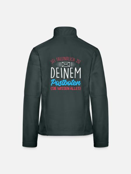 Postman BE KIND TO YOUR POSTMAN - Women's Softshell Jacket - black - Back