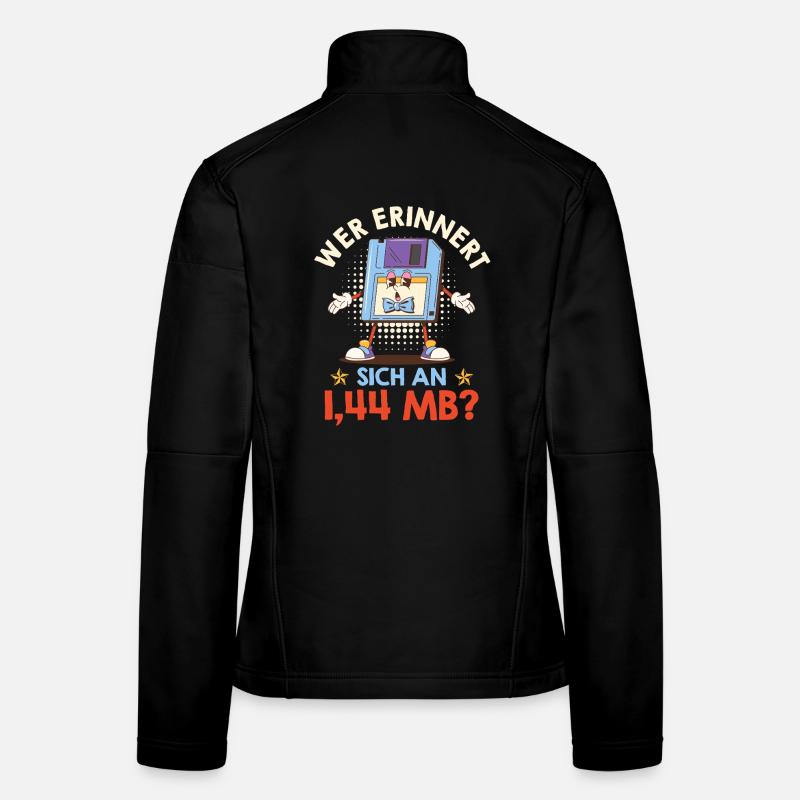Computer WER ERINNERT SICH AN 1.44 MB? LUSTIG Veste en tissu softshell Femme