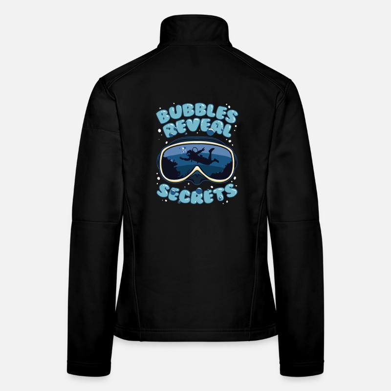 Taucher Tauchen Bubbles Reveal Secrets Frauen Softshelljacke