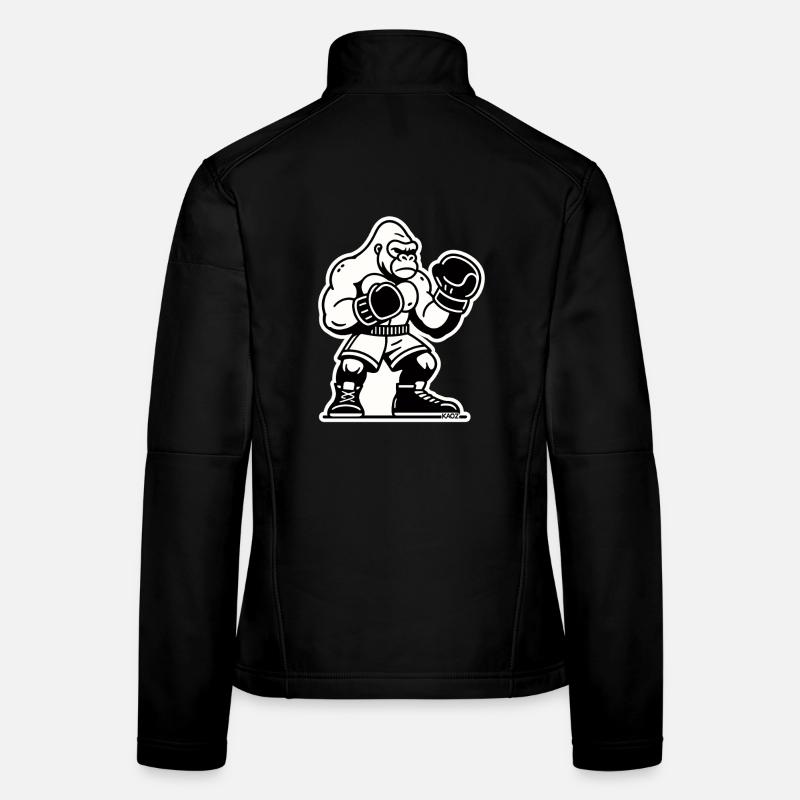 Gorilla Boxer Bold Outline Women's Softshell Jacket