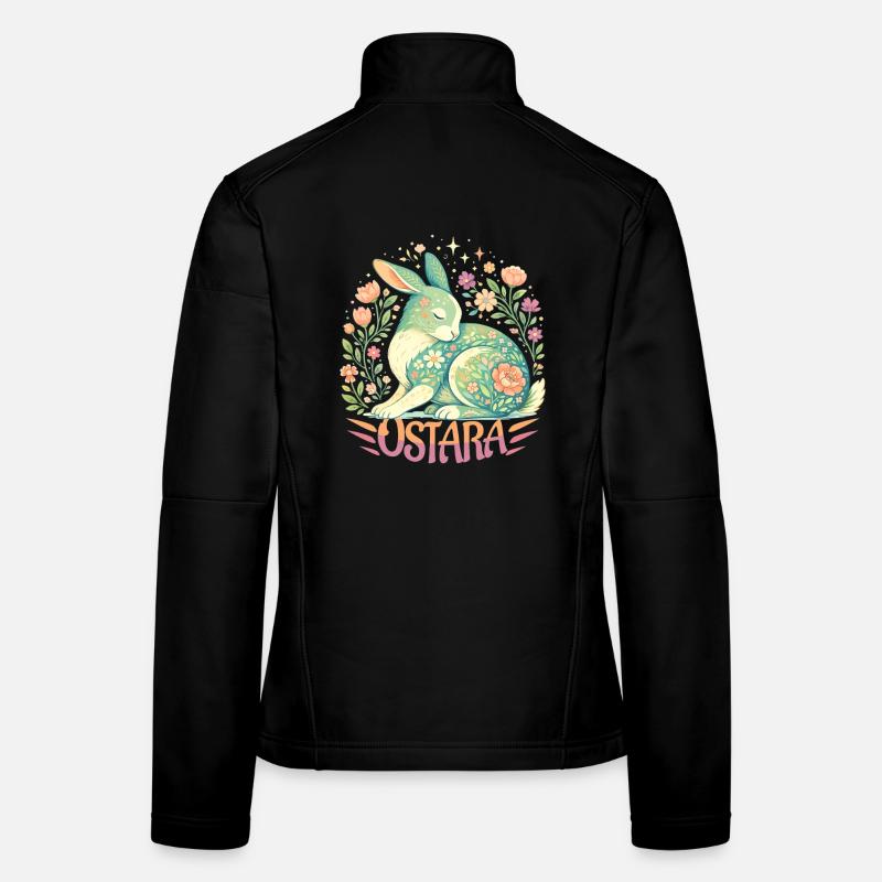 Ostara Blessings Happy Easter Ostara Rabbit Women's Softshell Jacket