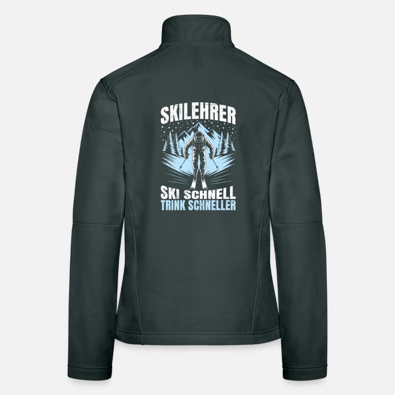 Après SKI INSTRUCTOR SKI FAST DRINK FASTER FUN Women's Softshell Jacket