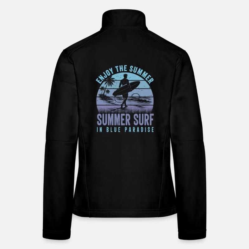 Profitez des vagues d’été dans Blue Paradise Veste en tissu softshell Femme