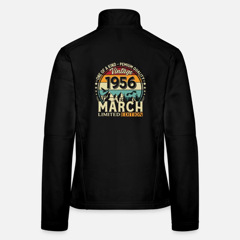 70. Geburtstag Geschenk Mann Vintage März 1956 Frauen Softshelljacke