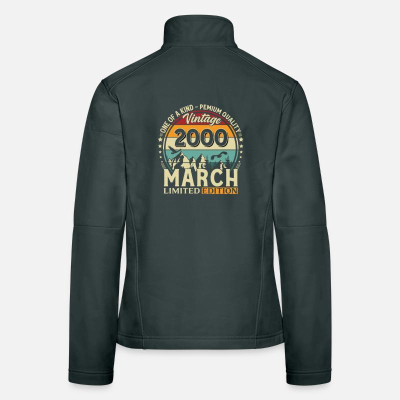 26th Birthday Gift Husband Vintage March 2000 Women's Softshell Jacket