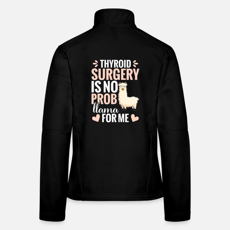 Articles de récupération pour la chirurgie thyroïdienne Lama Fan thyroïde Veste en tissu softshell Femme