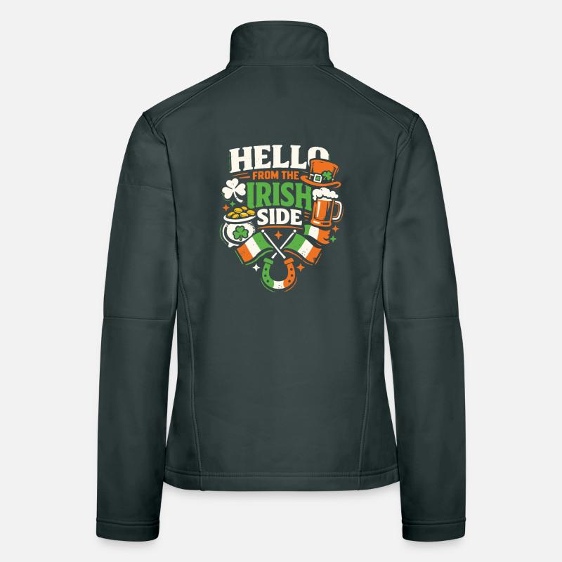 Hello from the Irish Side | St. Patrick's Day Women's Softshell Jacket