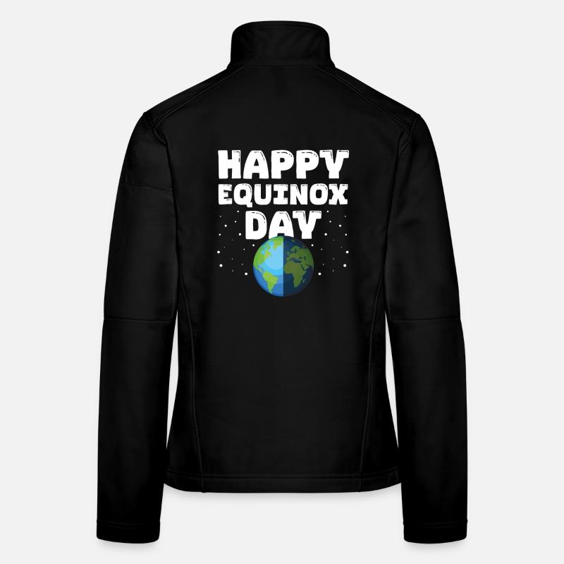 Joyeuse Journée de l’équinoxe Pâques Pâques païenne d’Ostara Veste en tissu softshell Femme