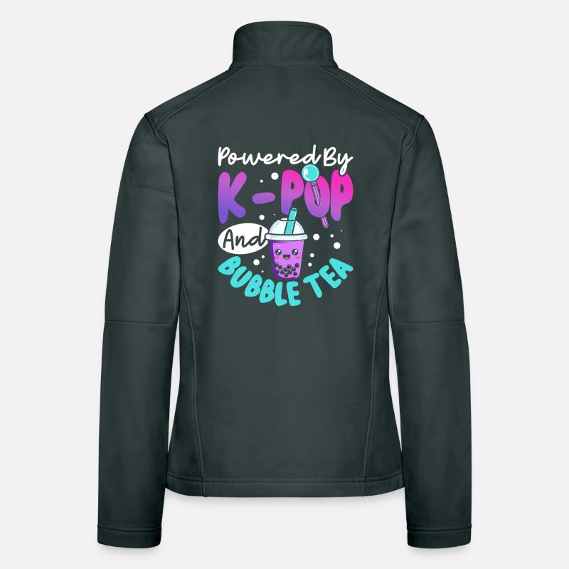 Powered by K-pop Bubble Tea Women's Softshell Jacket