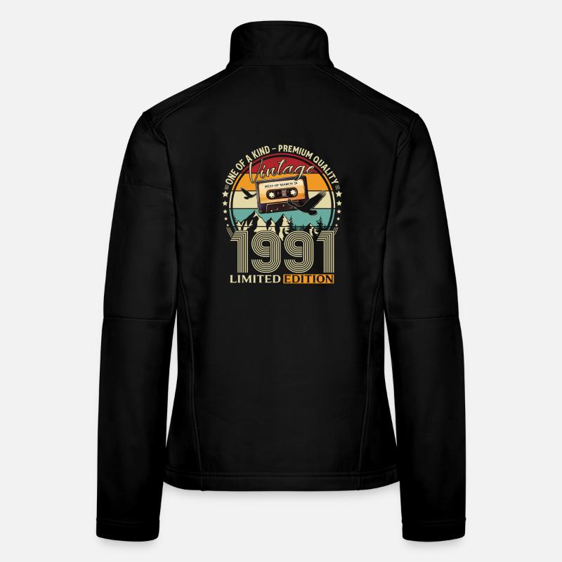 35. Geburtstag Geschenk Mann Vintage März 1991 Frauen Softshelljacke