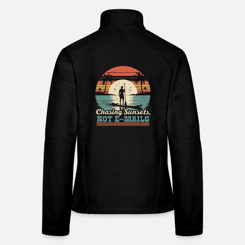 Stand Up Paddle Chasing Sunsets Women's Softshell Jacket