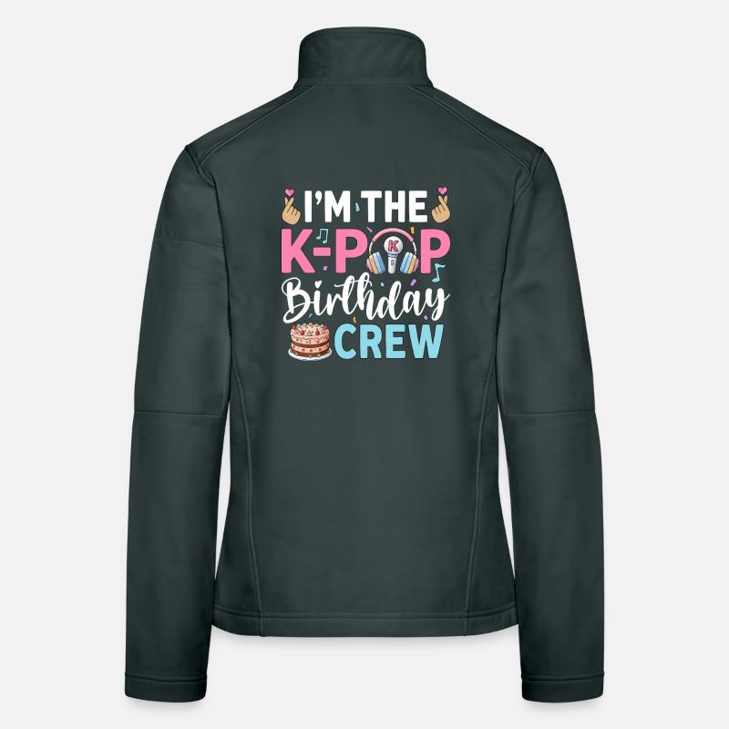 Je suis l’équipe d’anniversaire K-Pop Veste en tissu softshell Femme