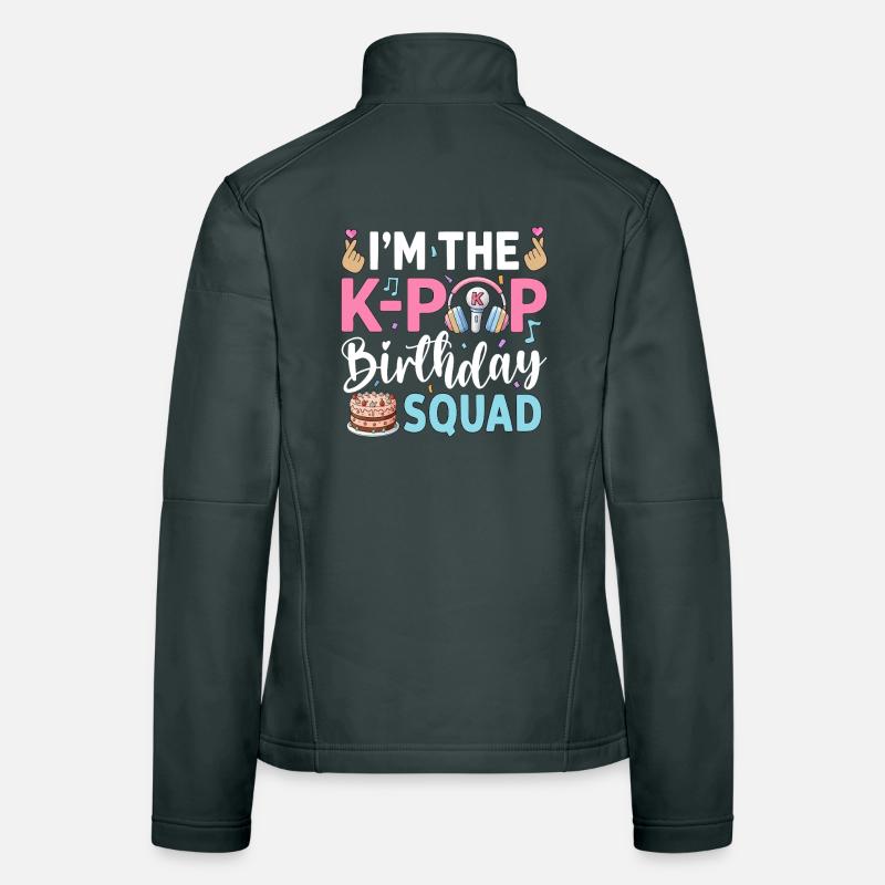 Je suis l’équipe d’anniversaire K-Pop Veste en tissu softshell Femme