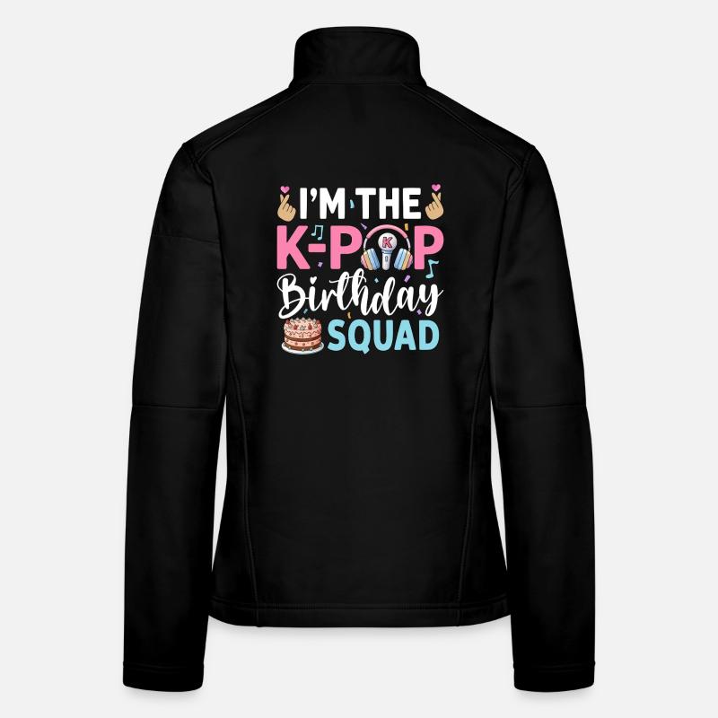 Je suis l’équipe d’anniversaire K-Pop Veste en tissu softshell Femme