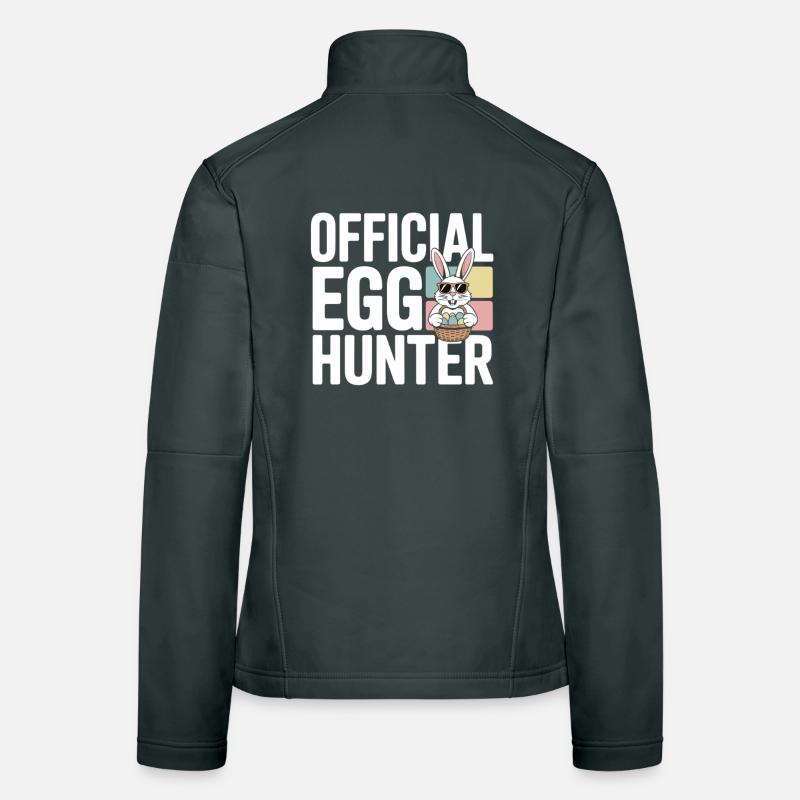 Official Egg Hunter Easter Bunny Easter Humor Women's Softshell Jacket